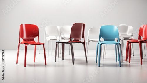 chairs on white background