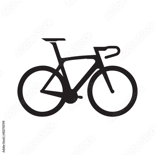 bicycle silhouette isolated on white background 