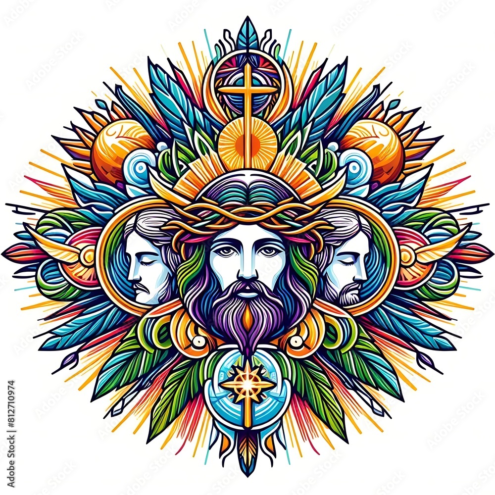 jesus christ religious imageswork of a man with a crown of thorns and a cross image art realistic attractive illustrator jesus christ religious imageswork of a man with a crown of thorns and a cross image art realistic attractive illustrator
