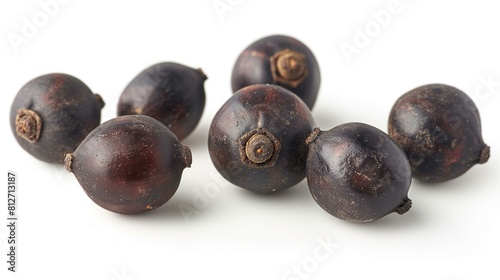 Close-Up of Saw Palmetto Berries Isolated on a White Background