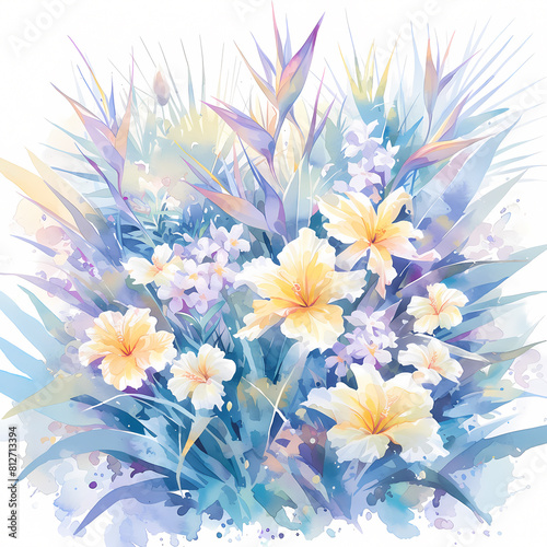 A Premium Watercolor Illustration of a Beautiful Flower Arrangement for Luxury Branding and Creative Projects