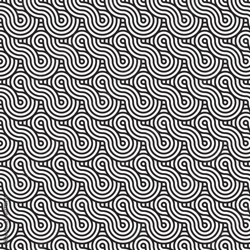 A mesmerizing black and white pattern with circles, creating a captivating visual experience.