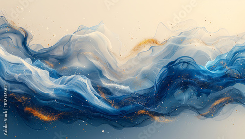 Mesmerizing Watercolor Wave Art: Abstract Background