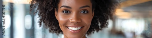 Confident and Successful African American Entrepreneur Beams with Radiant Smile