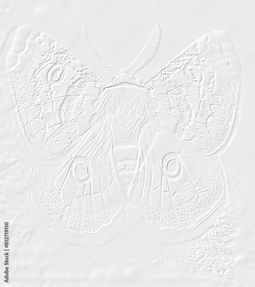 Fototapeta premium embossed image of butterfly