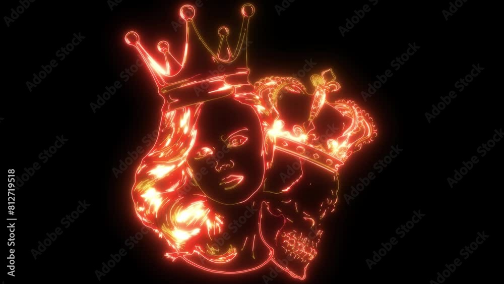 video of queen with king skull video of queen with king skull