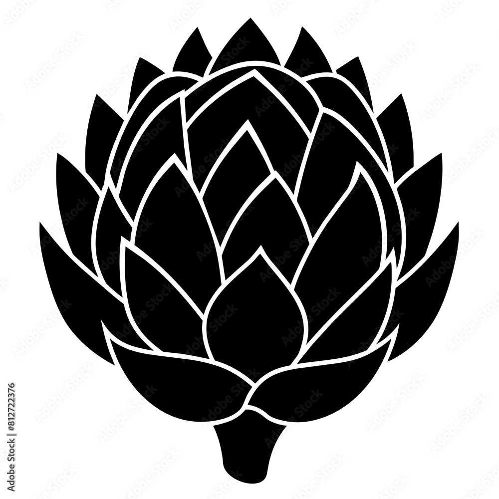 Artichoke vector icon silhouette illustration Artichoke vector icon silhouette illustration