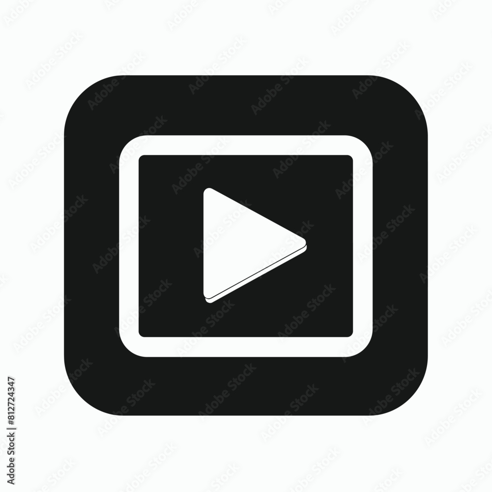 Start play button icon design simple black and white minimalist design Start play button icon design simple black and white minimalist design