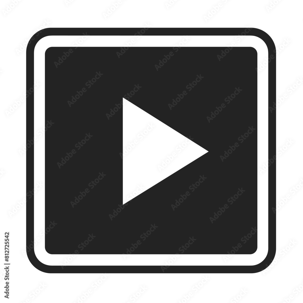 Start play button icon design simple black and white minimalist design Start play button icon design simple black and white minimalist design