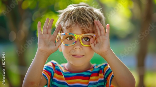 A Boy with Colorful Glasses © PiBu Stock