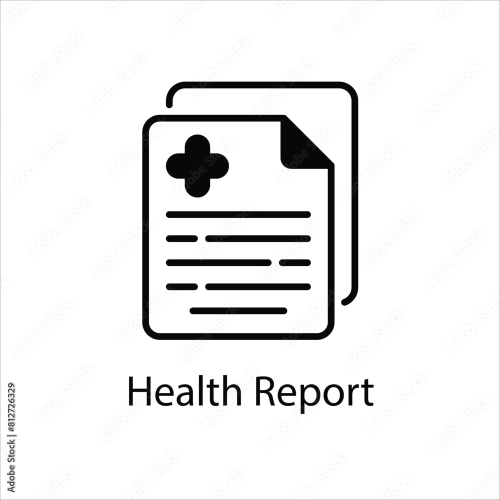 Health Report vector icon Health Report vector icon