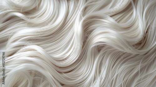 Detailed view of lengthy, curly tinted fur or hair photo