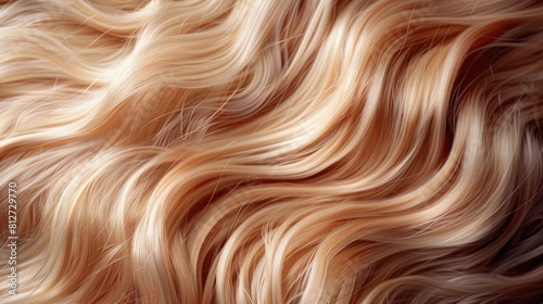 Detailed view of lengthy, curly tinted fur or hair photo