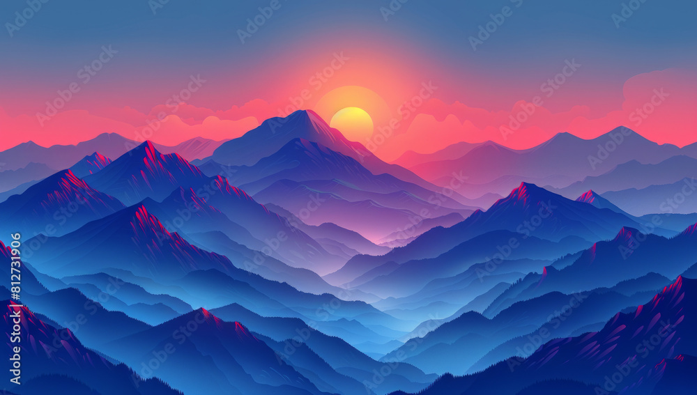 Sunlit Hills: Abstract Background