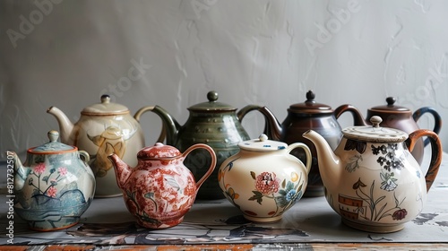 Vintage teapot collection with unique stories of art and history.