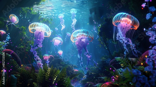 Capture the depths of a dream-like underwater realm using an innovative wide-angle perspective