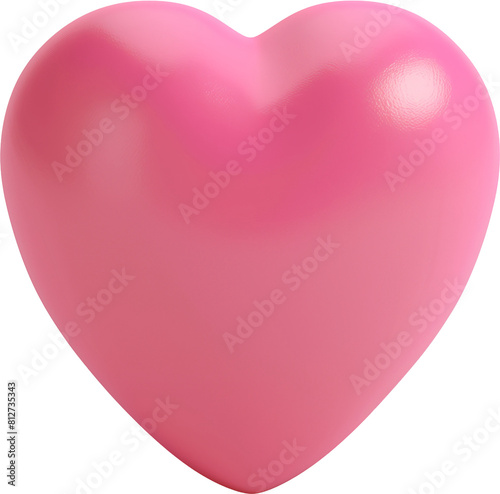 입체 분홍색 3d 하트.