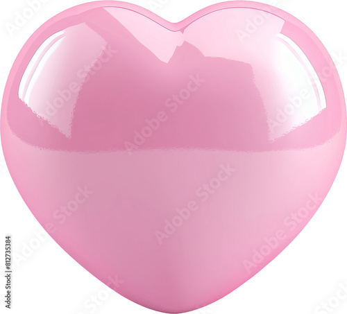 입체 분홍색 3d 하트.