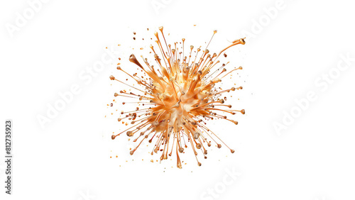 Brightly colored sparks from a firework photo