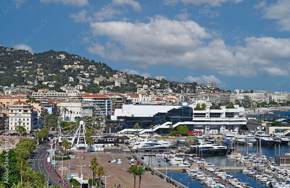 Cannes city and port France summer season