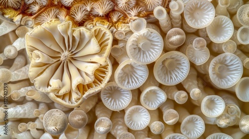 Close-Up Macro of Coral Polyps: Delicate Marine Biodiversity