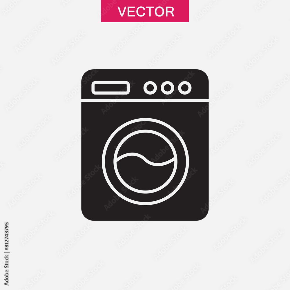 Washer machine vector flat trendy style illustration for web and app..eps Washer machine vector flat trendy style illustration for web and app..eps