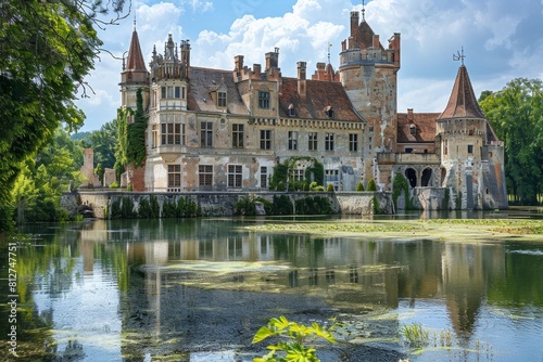 Historical Significance, Heritage-listed Castle with Medieval Architecture and Surrounding Moat