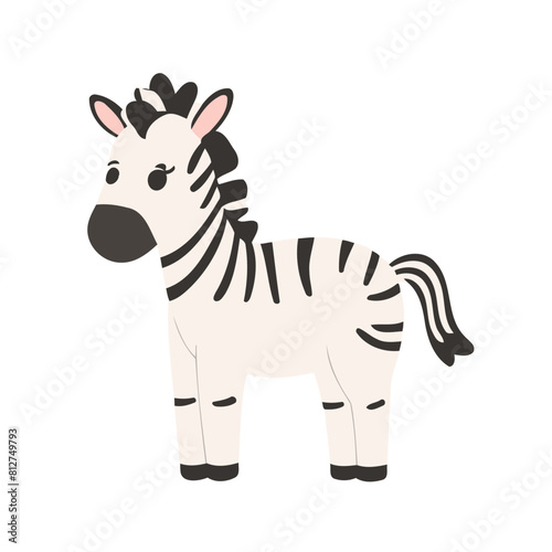 Cute Zebra for kids story book vector illustration © meastudios