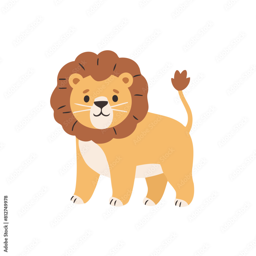 Cute Lion for kids' storybook vector illustration Cute Lion for kids' storybook vector illustration