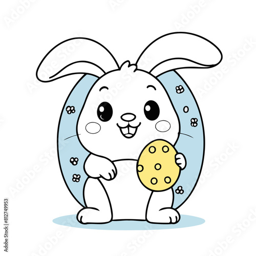 Vector illustration of a sweet Bunny for youngsters' imaginative journeys