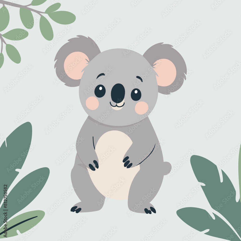 Cute vector illustration of a Koala for toddlers Cute vector illustration of a Koala for toddlers