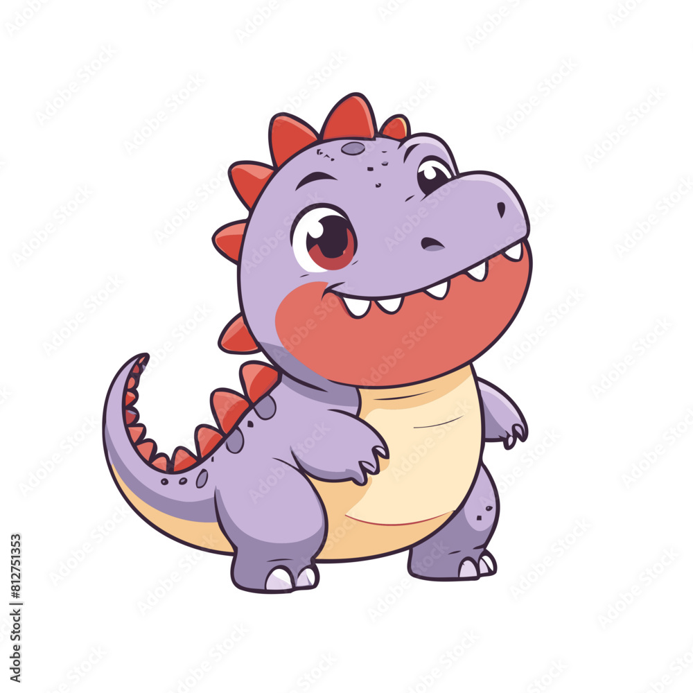 Cute vector illustration of a Dino for toddlers Cute vector illustration of a Dino for toddlers
