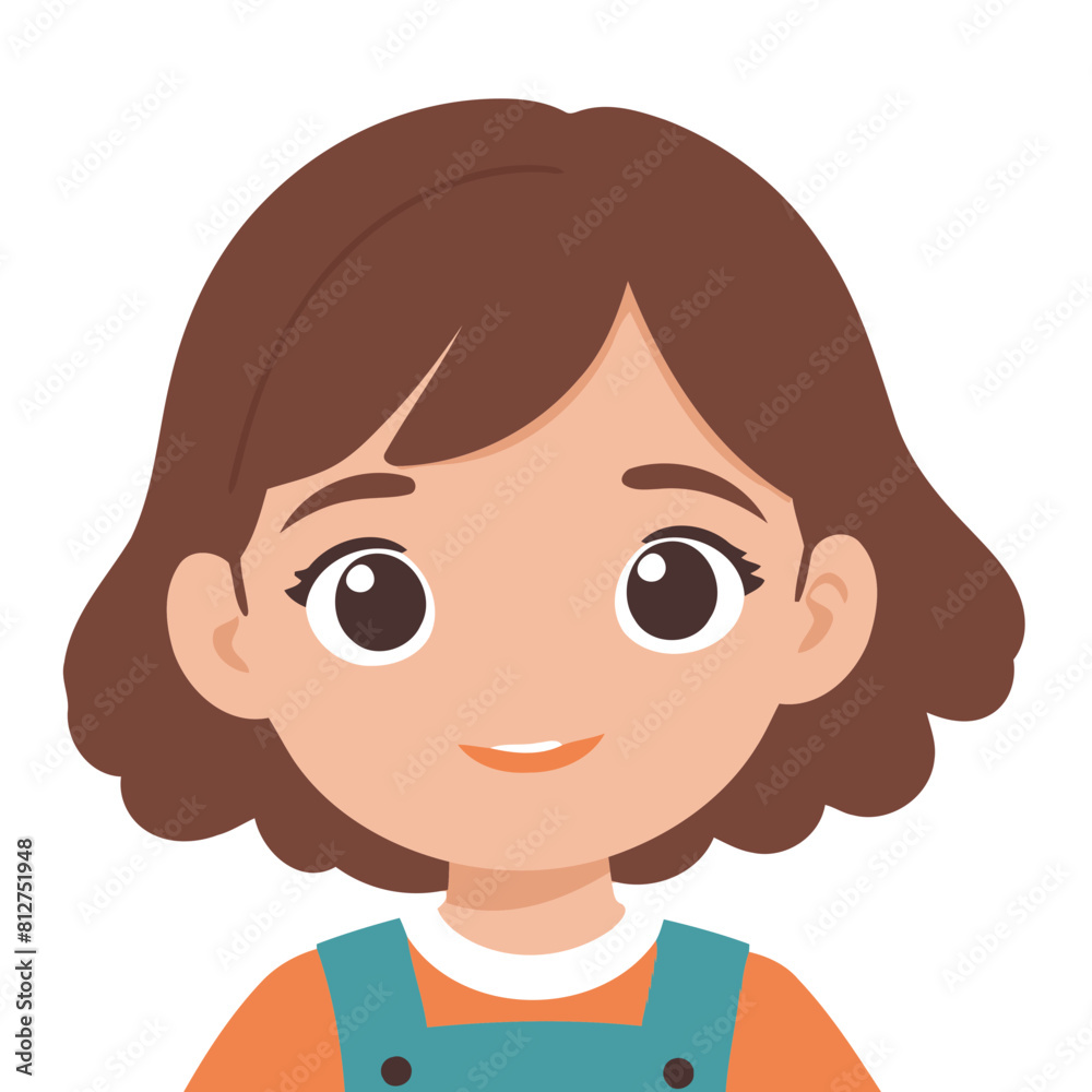 Cute Girl for children book vector illustration Cute Girl for children book vector illustration