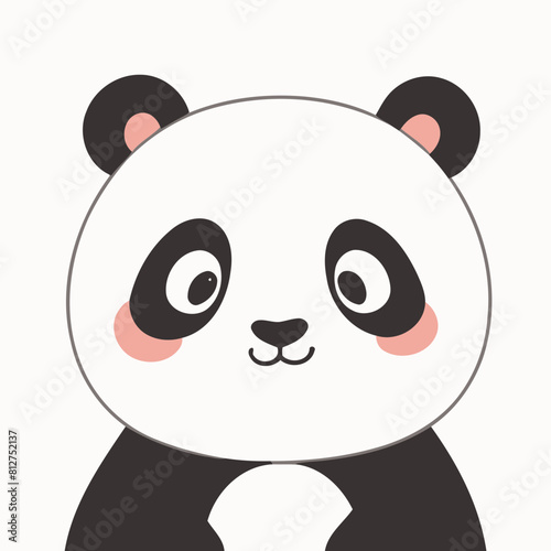 Cute vector illustration of a Panda for youngsters' picture books