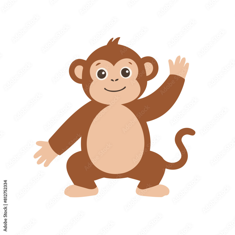 Cute Monkey for children's books vector illustration Cute Monkey for children's books vector illustration