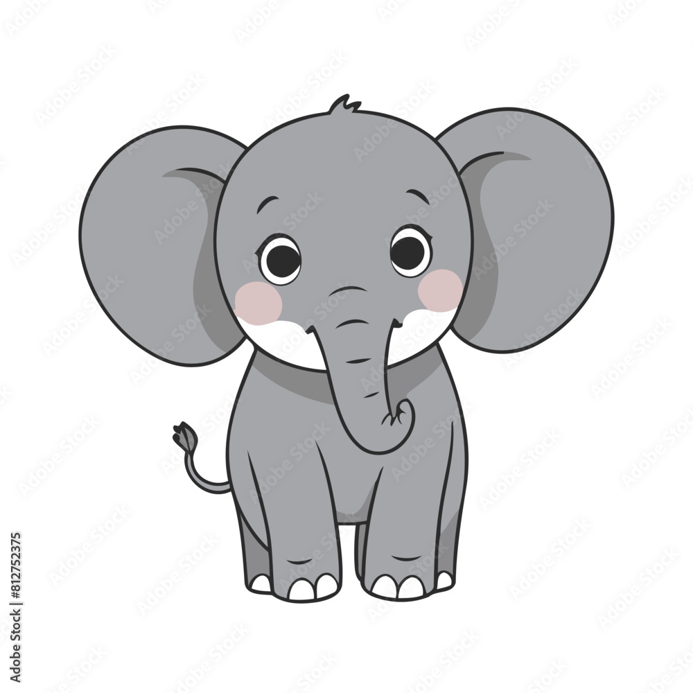 Vector illustration of a playful Elephant for preschoolers' storytime Vector illustration of a playful Elephant for preschoolers' storytime