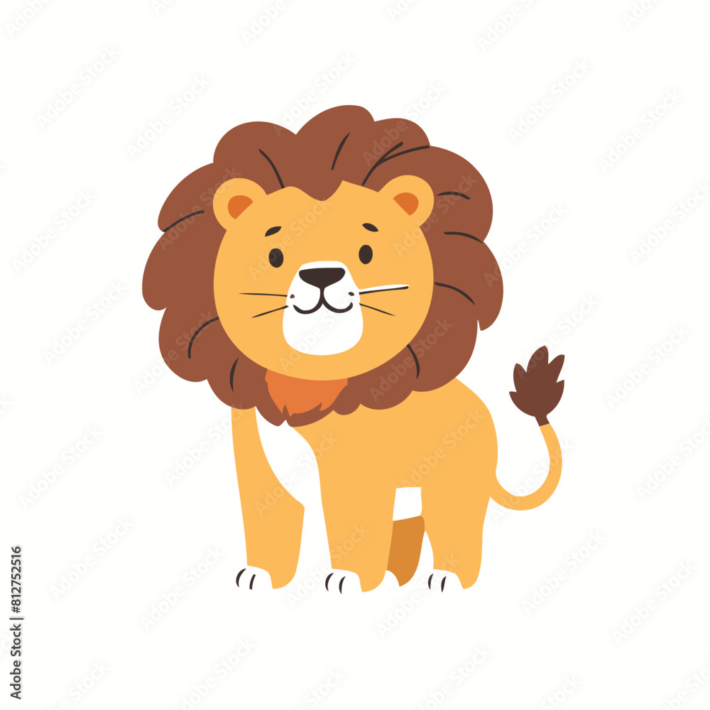 Cute vector illustration of a Lion for children's bedtime stories Cute vector illustration of a Lion for children's bedtime stories