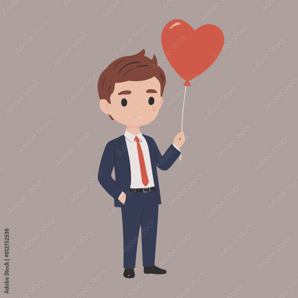 Cute Businessman for preschoolers' storybook vector illustration Cute Businessman for preschoolers' storybook vector illustration