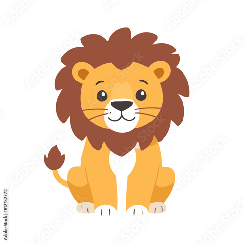Vector illustration of a playful Lion for preschoolers' storytime