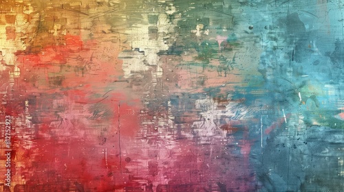 Colorful background with distressed markings