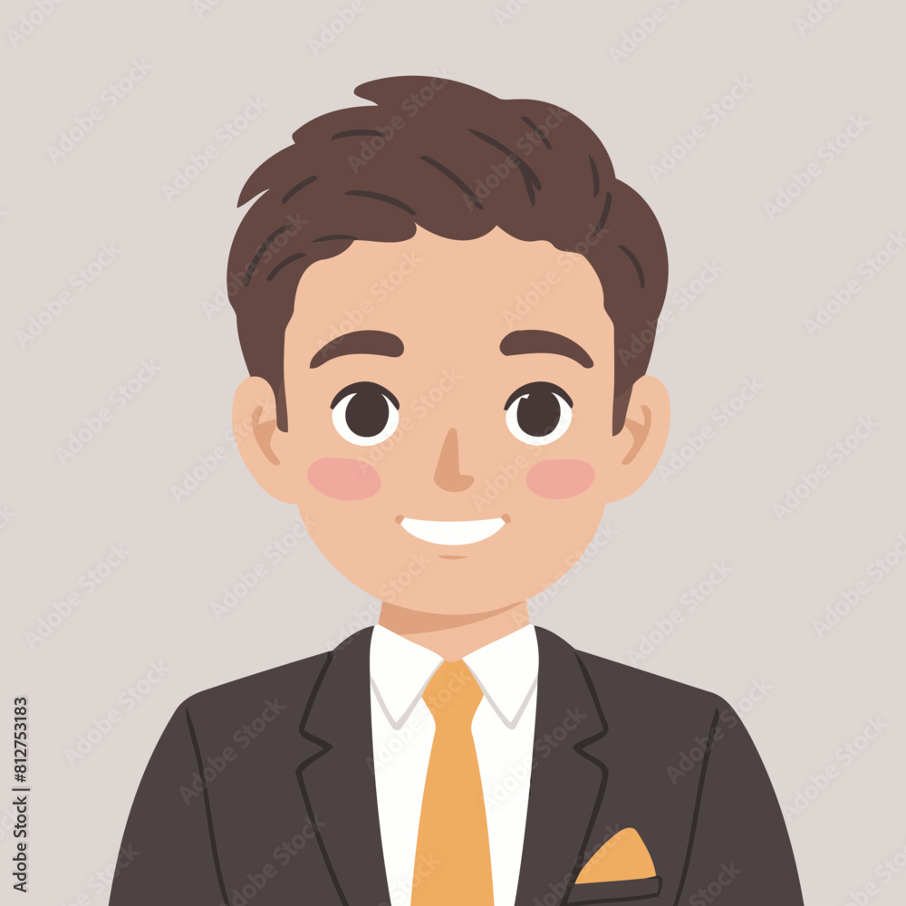 Vector illustration of an adorable Businessman for young readers' books Vector illustration of an adorable Businessman for young readers' books