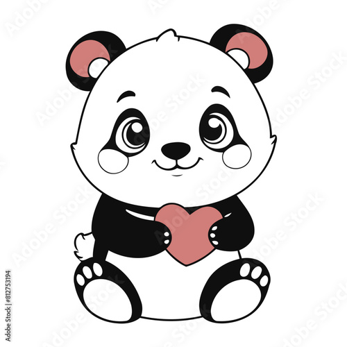 Vector illustration of a playful Panda for preschoolers' storytime