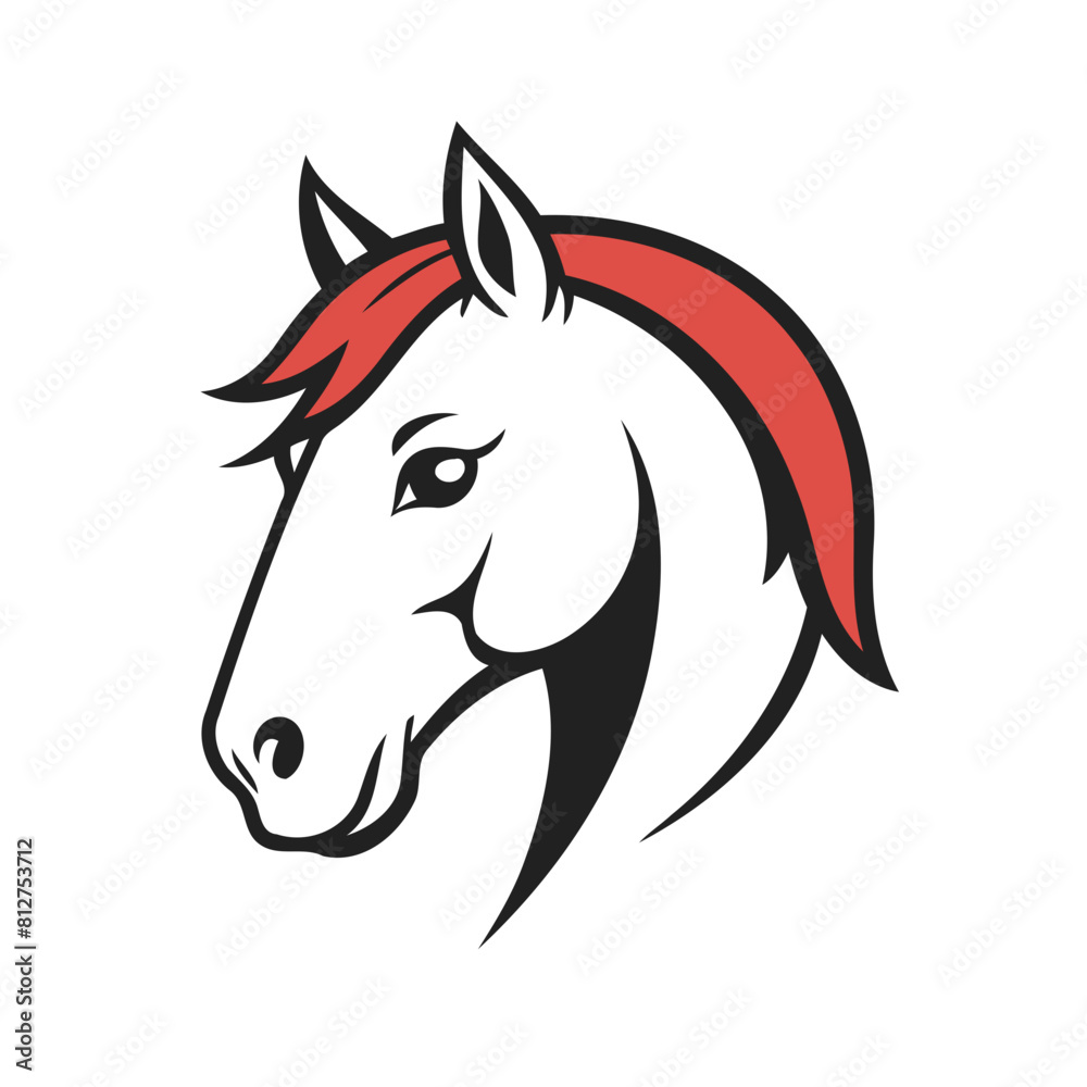 Cute vector illustration of a Horse for toddlers' playful adventures Cute vector illustration of a Horse for toddlers' playful adventures