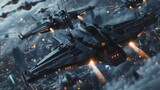 Transport viewers to a sci-fi battlefield where advanced weaponry and drones clash Use a dynamic top-down angle to showcase the intensity and strategy of the conflict