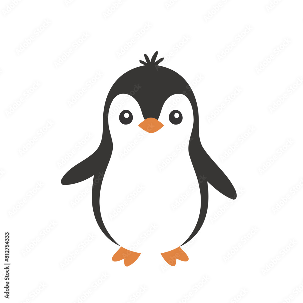 Vector illustration of a cute Penguin for children book