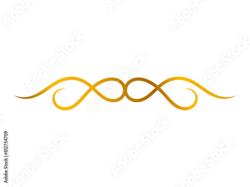 Aesthetic gold ornamental divider 