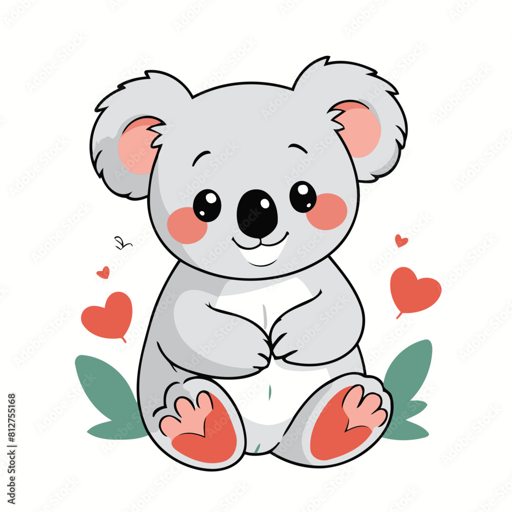 Cute Koala vector illustration for little ones' bedtime routines Cute Koala vector illustration for little ones' bedtime routines