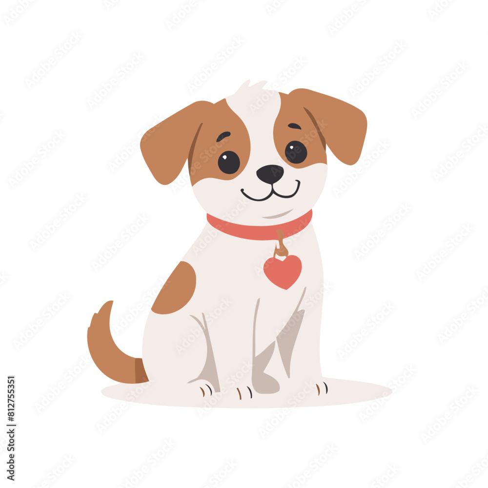 Cute Dog for children book vector illustration