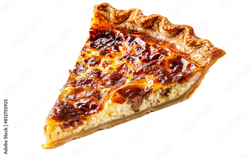 slice of Quiche Lorraine element cut out transparent isolated on white background PNG file artwork graphic design slice of Quiche Lorraine element cut out transparent isolated on white background PNG file artwork graphic design