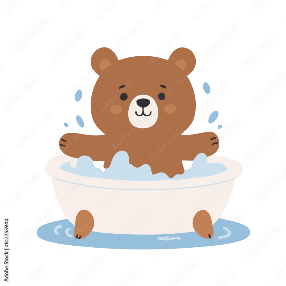 Vector illustration of a cute Bear for kids story book Vector illustration of a cute Bear for kids story book